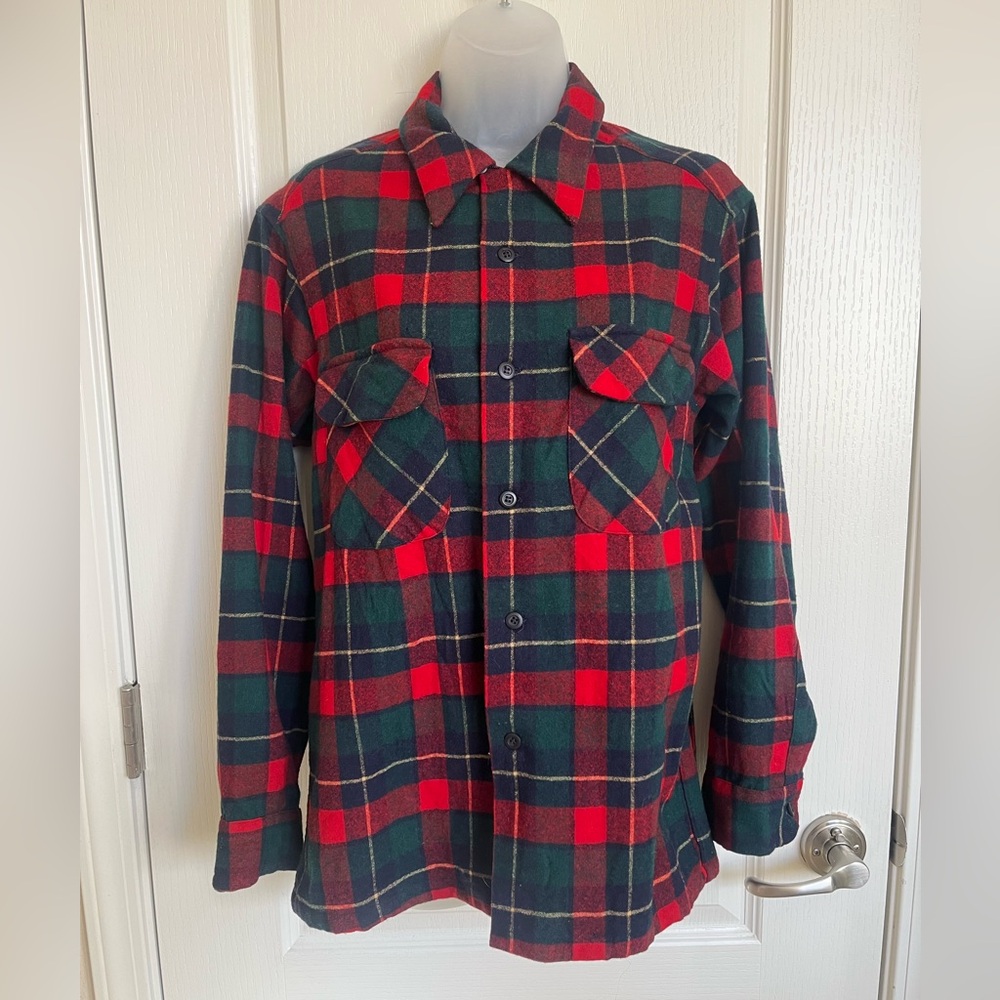 Vintage USA Made 100% Wool Pendleton Board Shirt